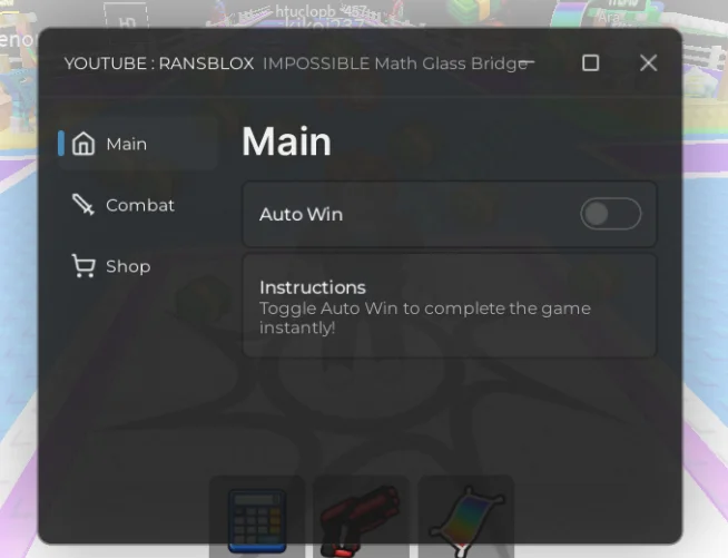 IMPOSSIBLE Math Glass Bridge Script – Auto Win [No Key]
