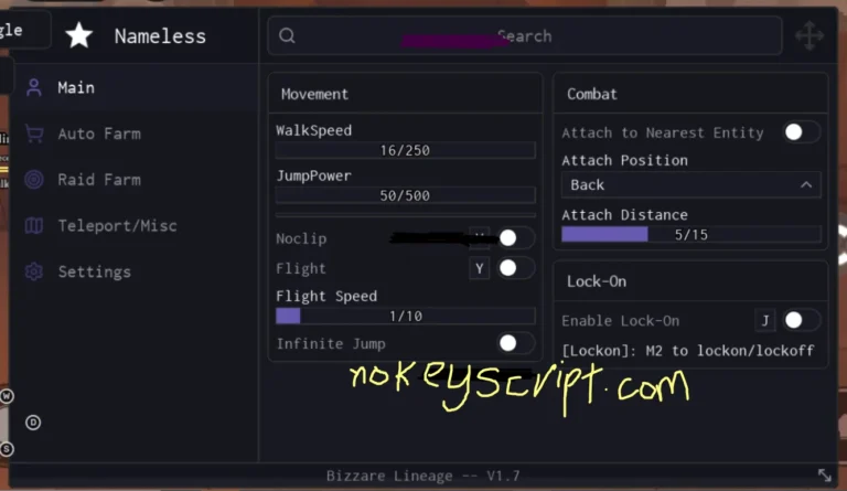 Nameless Hub – Bizarre Lineage Script