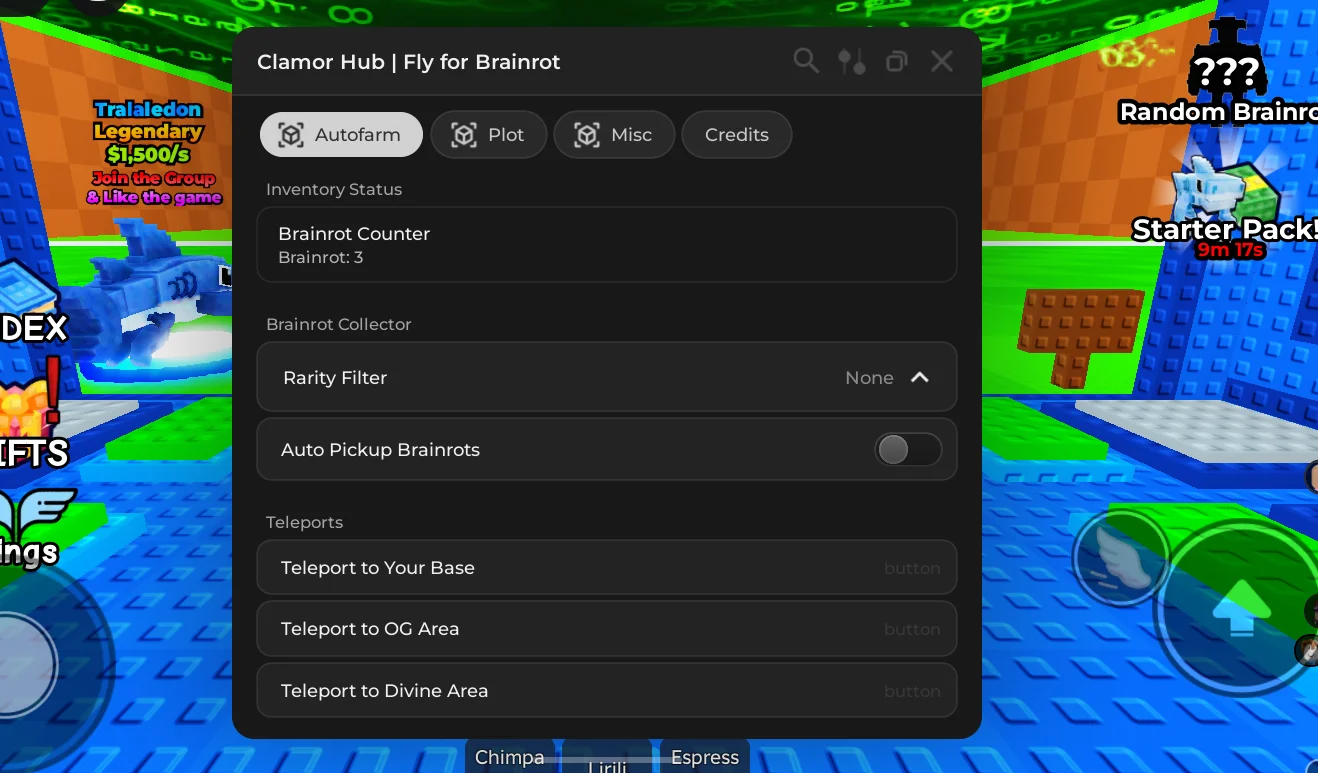 Clamor Hub – Fly for Brainrots Script [NO KEY]