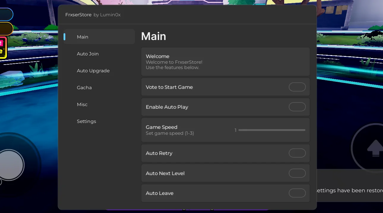 Frxserstore – Re:Rangers X Script [Keyless, Auto Next Level]