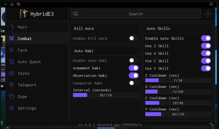 HybridE3 – Sailor Piece Script (Auto Farm, Kill) [No Key]