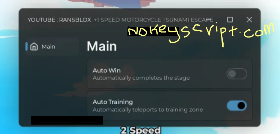 +1 Speed Motorcycle Tsunami Escape Script [Auto Win, NO KEY]