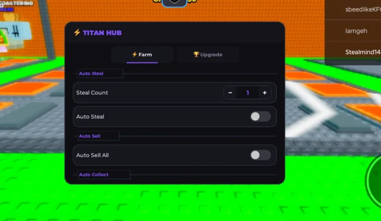 Titan Hub – Swing Obby for Brainrots Script [No-Key]