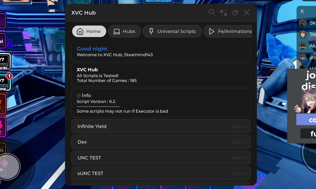 XVC Hub – Anime Vanguards Script NO KEY