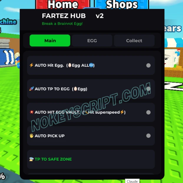 Break a Brainrot Egg Script by FartezHub [No Key] – Auto Hit