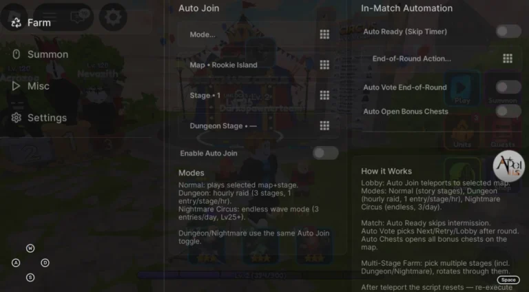 Summon Heroes Script ApelHub – Auto Farm, Auto Play, Skip