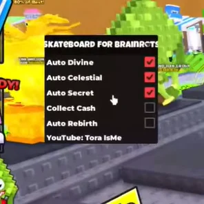 Skateboard for Brainrots script by ToraISME – DIVINE, Money