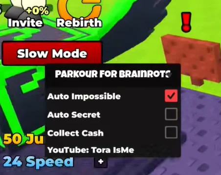Parkour For Brainrots Script – No Key, Possible, Secret