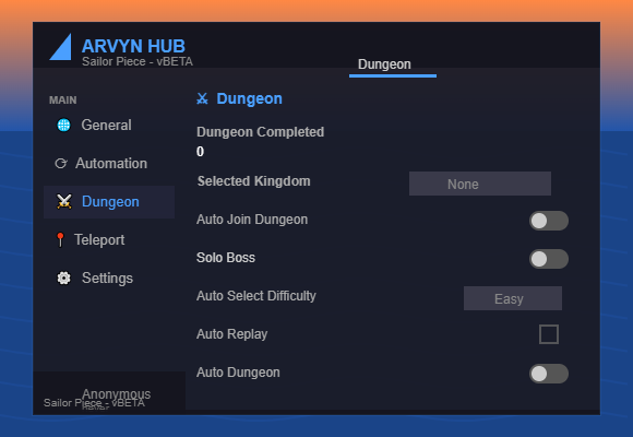 Sailor Piece Script Arvyn Hub – Auto Farm, Kill Aura