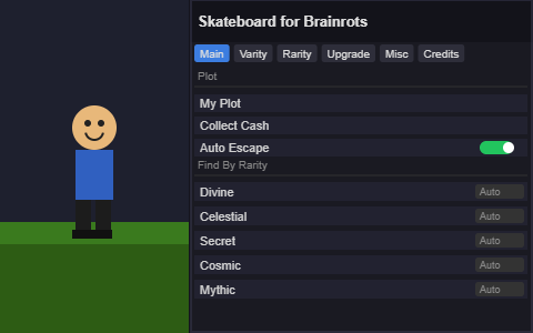 Skateboard for Brainrots Script KhSaeed90 Hub – Auto Escape
