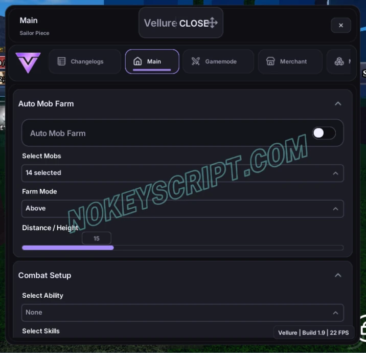 🌊 Auto Sea 2 Script Sailor Piece VellureHub [No Key]