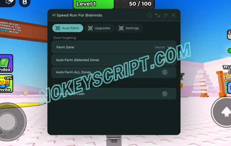 +1 Speed Run for Brainrots Script [No Key] – Auto Farm