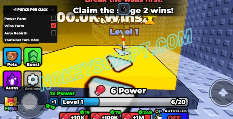 🥊 +1 Punch Per Click Script Tora IsMe [No-Key, Power Farm]
