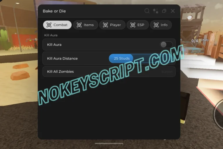 Bake or Die Script NO KEY – Kill Aura, Weapon Slot