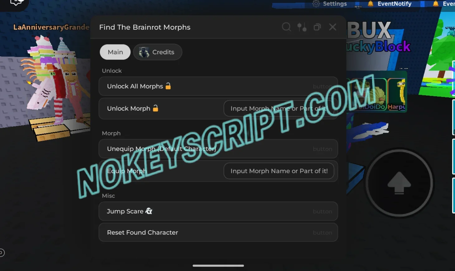 FIND THE BRAINROT MORPHS Script No key – Unlock All Morphs