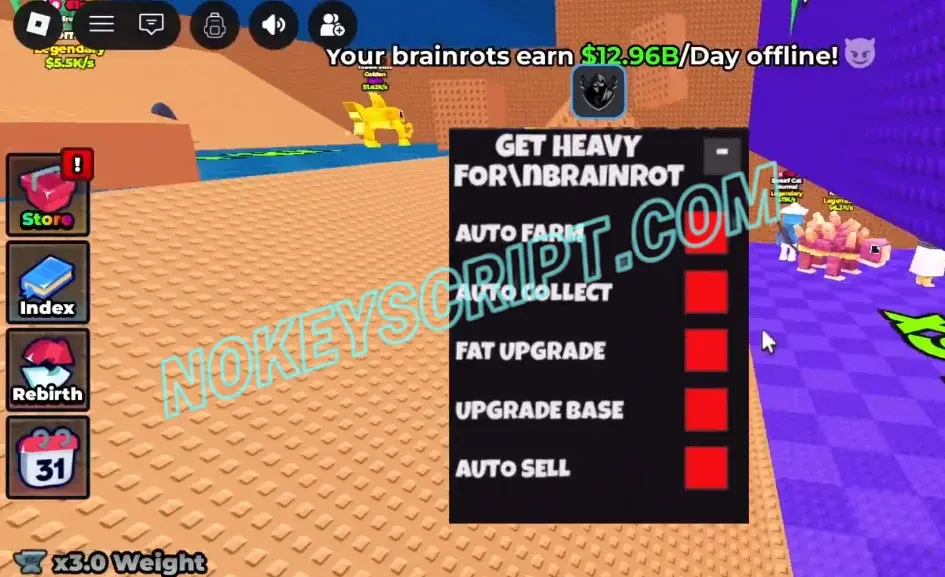 [🍔] Get HEAVY for Brainrots Script – No Key, Auto Farm