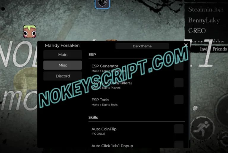 Mandy Forsaken Script [NO KEY] – ESP, Auto Coin Flip