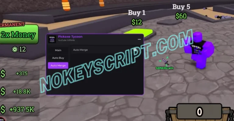 Pickaxe Tycoon Script SoftKillz – Ore Auto Collect, Auto Buy