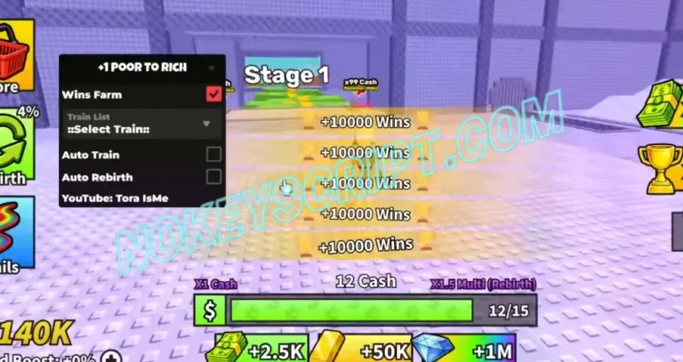 +1 Poor To Rich Script Tora IsMe [No Key] – Wins Farm