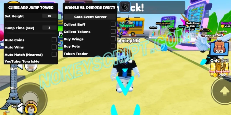 Climb and Jump Tower Script Tora IsMe [No Key] – Auto Coins