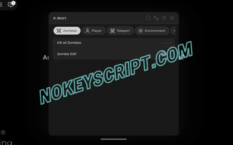 A Desrt Script NO KEY – Kill All Zombies, ESP, INF Stamina