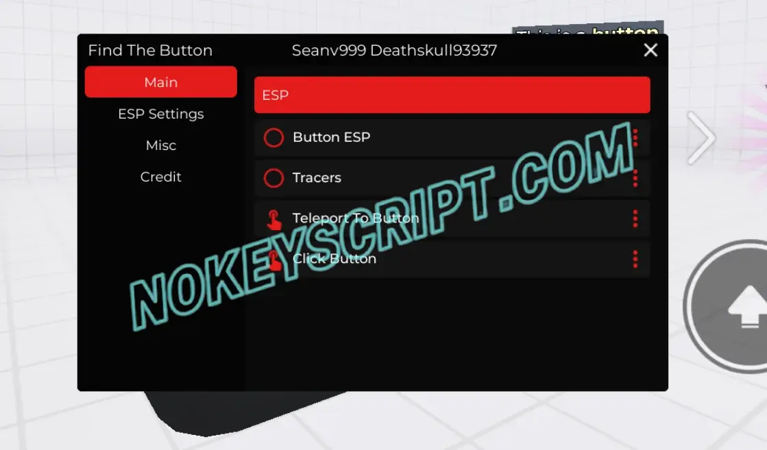Find The Button Script [No Key] by DeathSkull – ESP, Tracers