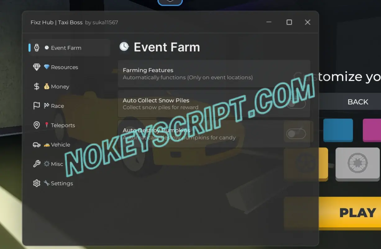 Taxi Boss Script Fixz Hub [No Key] – Auto Farm, INF Money