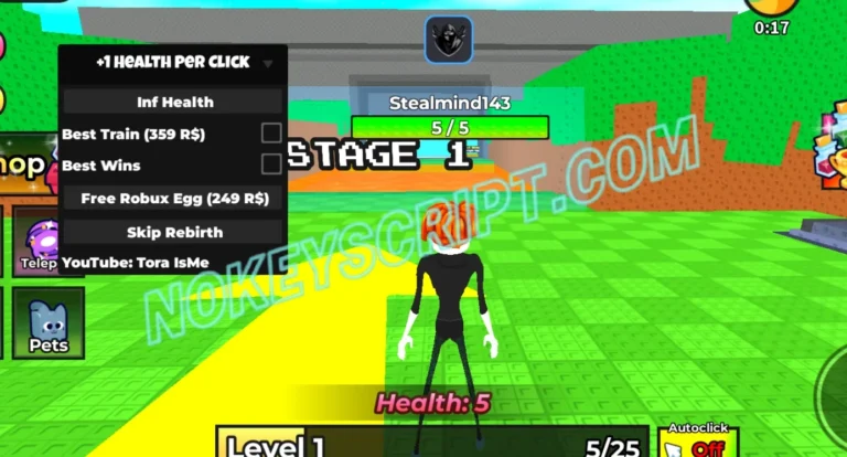+1 Health Per Click Script Tora IsMe [No Key] – Free Eggs