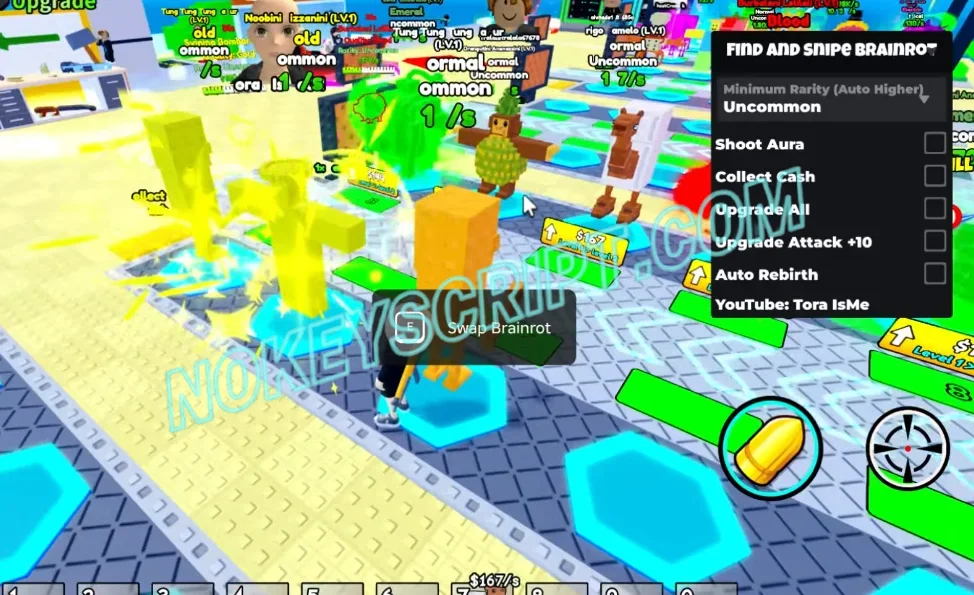 Find and snipe Brainrot Script Tora IsMe [No Key] – Shoot Aura