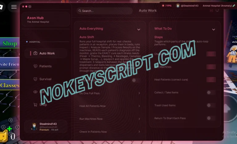 Animal Hospital Script Axon Hub – Auto Heal, Auto Run Machine