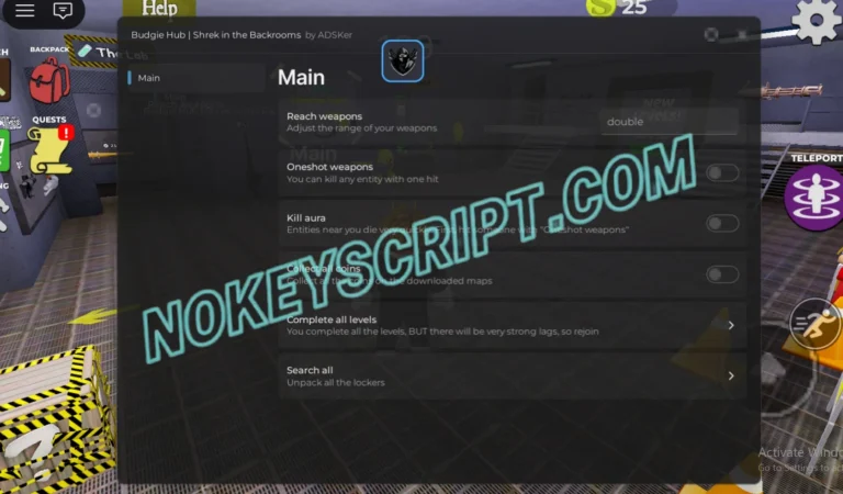 Shrek in The Backrooms Script Budgie Hub [No Key] – Oneshot Weapons