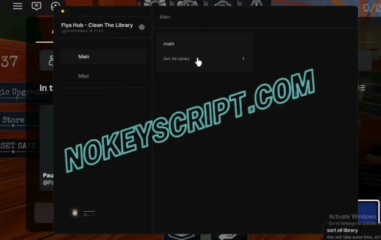 Clean The Library Script Flya Hub – Sort All Library