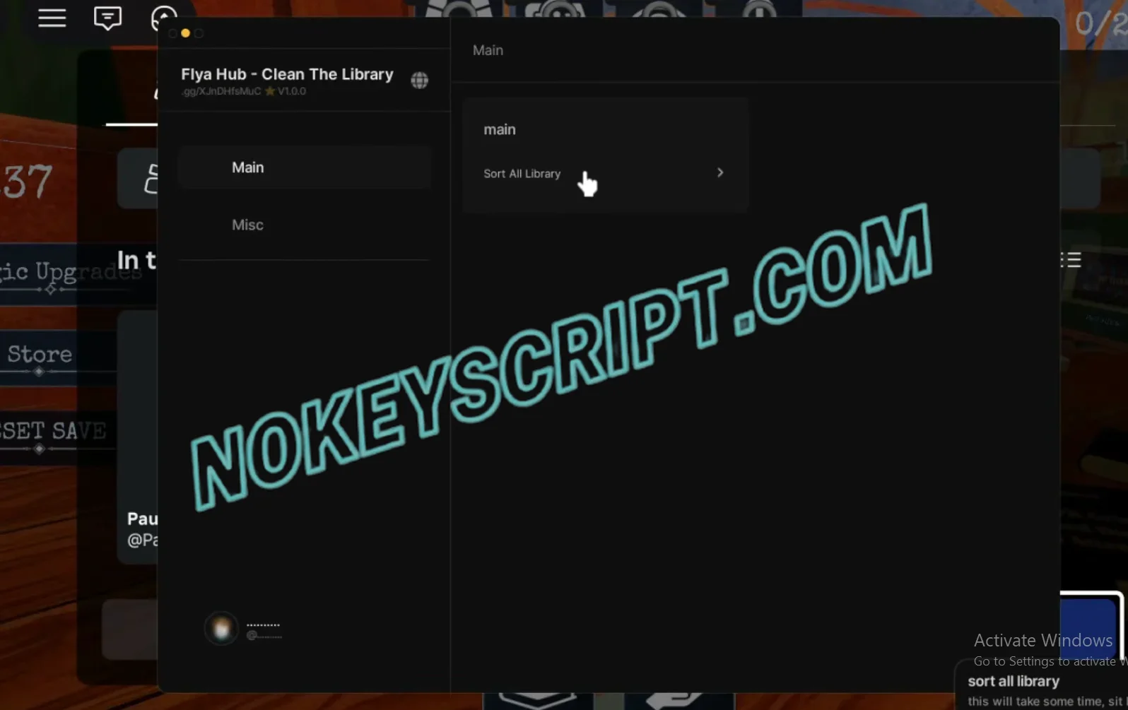 Clean The Library Script Flya Hub – Sort All Library