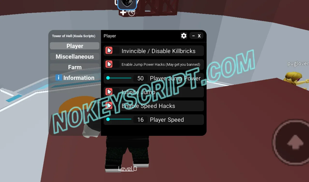Tower of Hell Script Koala Hub [No Key] – Skip Tower, Auto Tween