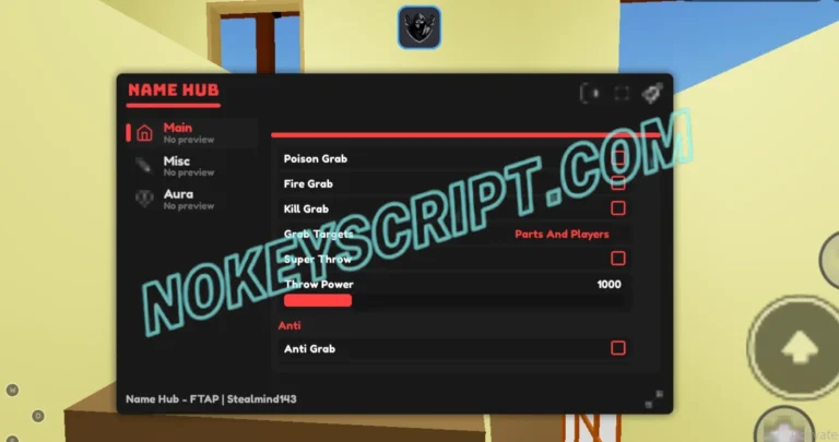 Fling Things and People Script Name Hub [No Key] – Kill Grab