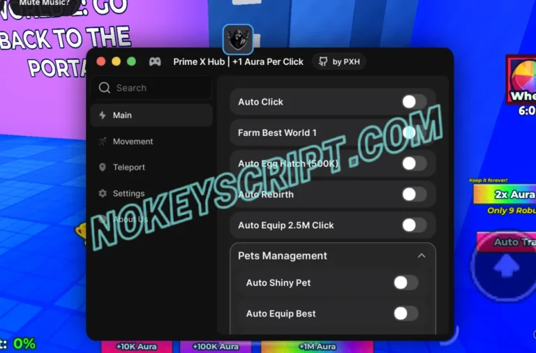 +1 Aura Per Click Script Prime X Hub – Auto Click