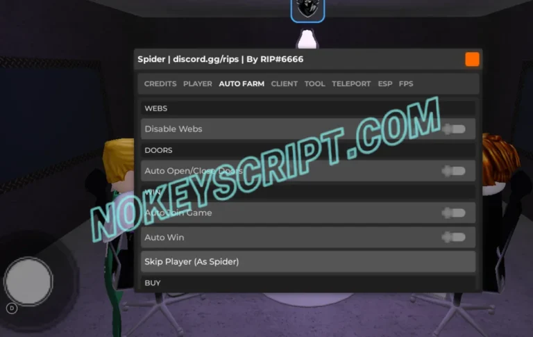 Spider Script RIP Hub [NO KEY] – Disable Webs, Auto Win