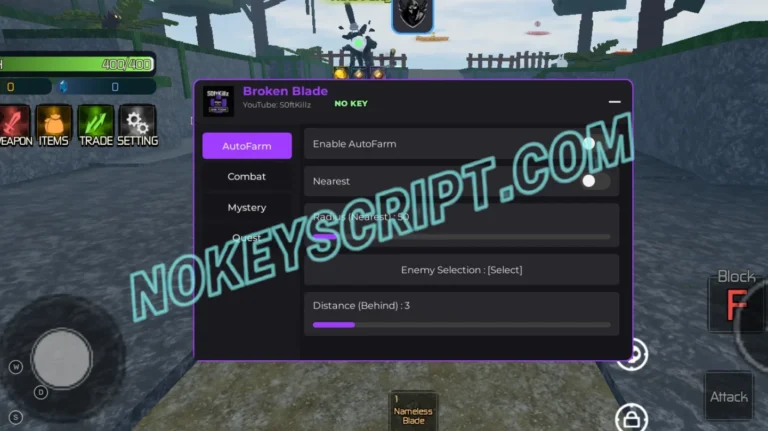 Broken Blade Script S0ftkillz [No Key] – Auto Attack, AutoFarm