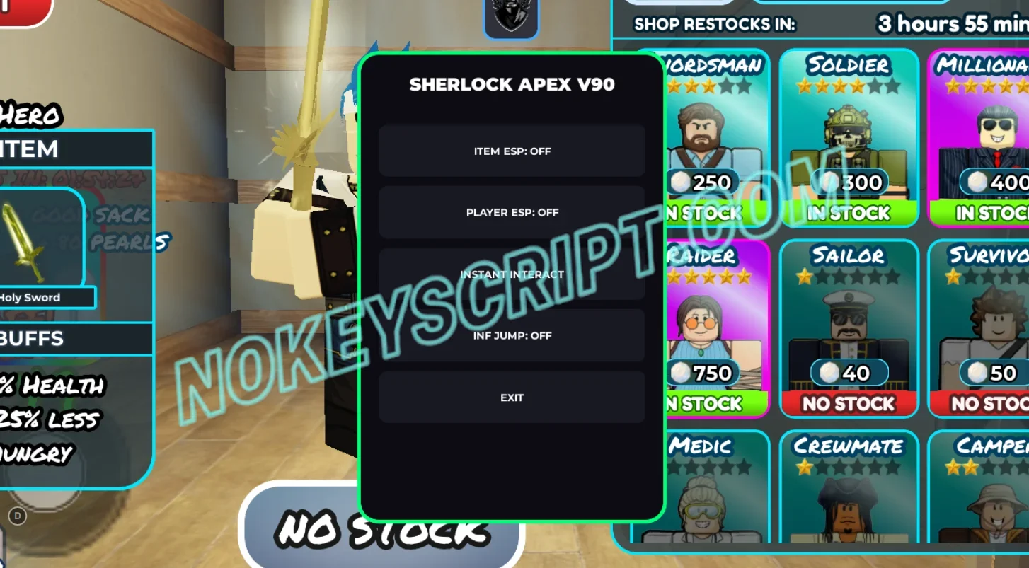 100 Days At Sea Script Sherlock Apex V90 [No Key] – ESP