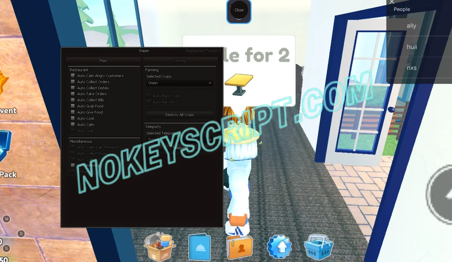 Restaurant Tycoon 3 Script Sniper Hub [No Key] – Auto Take Orders