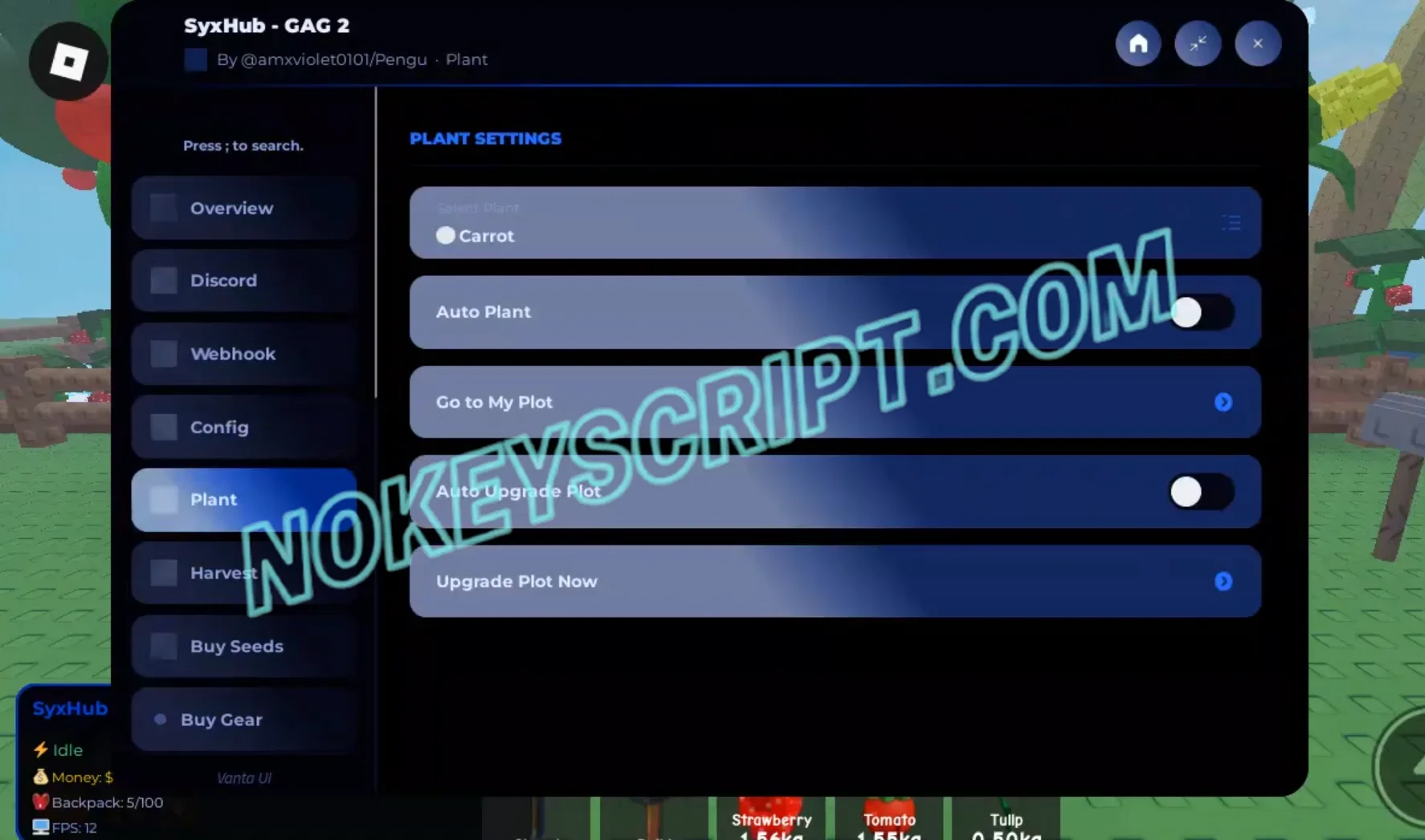 Grow a Garden 2 Script Syx Hub [No Key] – Auto Farm, Auto Steal