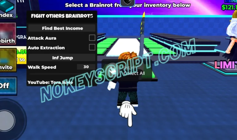 Fight Others For Brainrots Script Tora IsMe [No Key] – Attack Aura