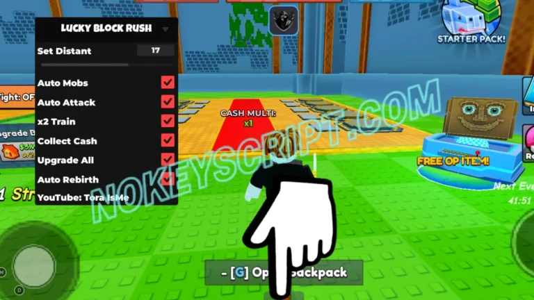 Lucky Block Rush Script Tora IsMe [No Key] – Auto Attack, X2 Train