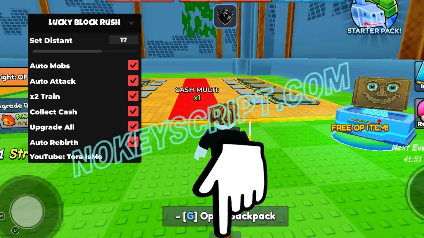 Lucky Block Rush Script Tora IsMe [No Key] – Auto Attack, X2 Train