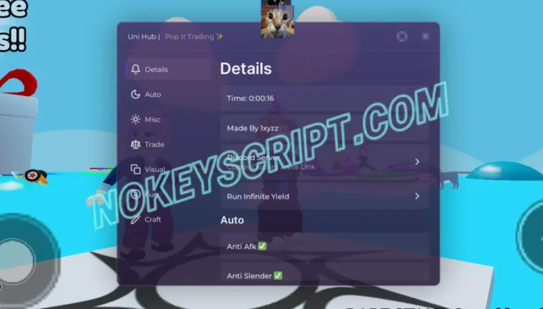 Pop It Trading Script Uni Hub [No Key] – Auto Grab, Auto Sell