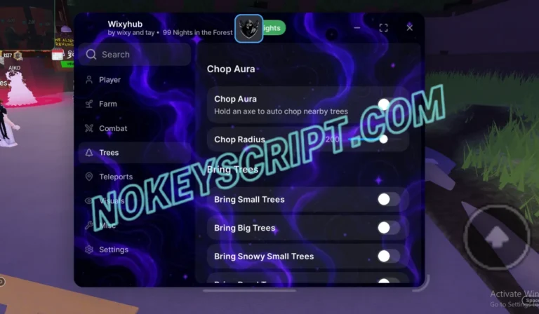 99 Nights in the Forest Script Wixy Hub – Auto Cook, Auto Burn Fuel