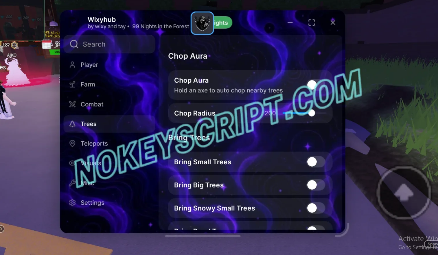 99 Nights in the Forest Script Wixy Hub – Auto Cook, Auto Burn Fuel
