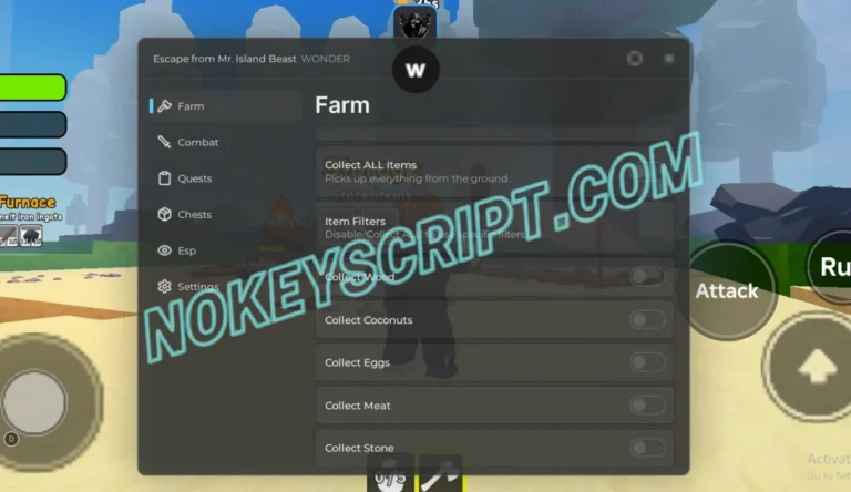 MrBeast Island Escape Script Wonder Hub [No Key] – Auto Cut Trees