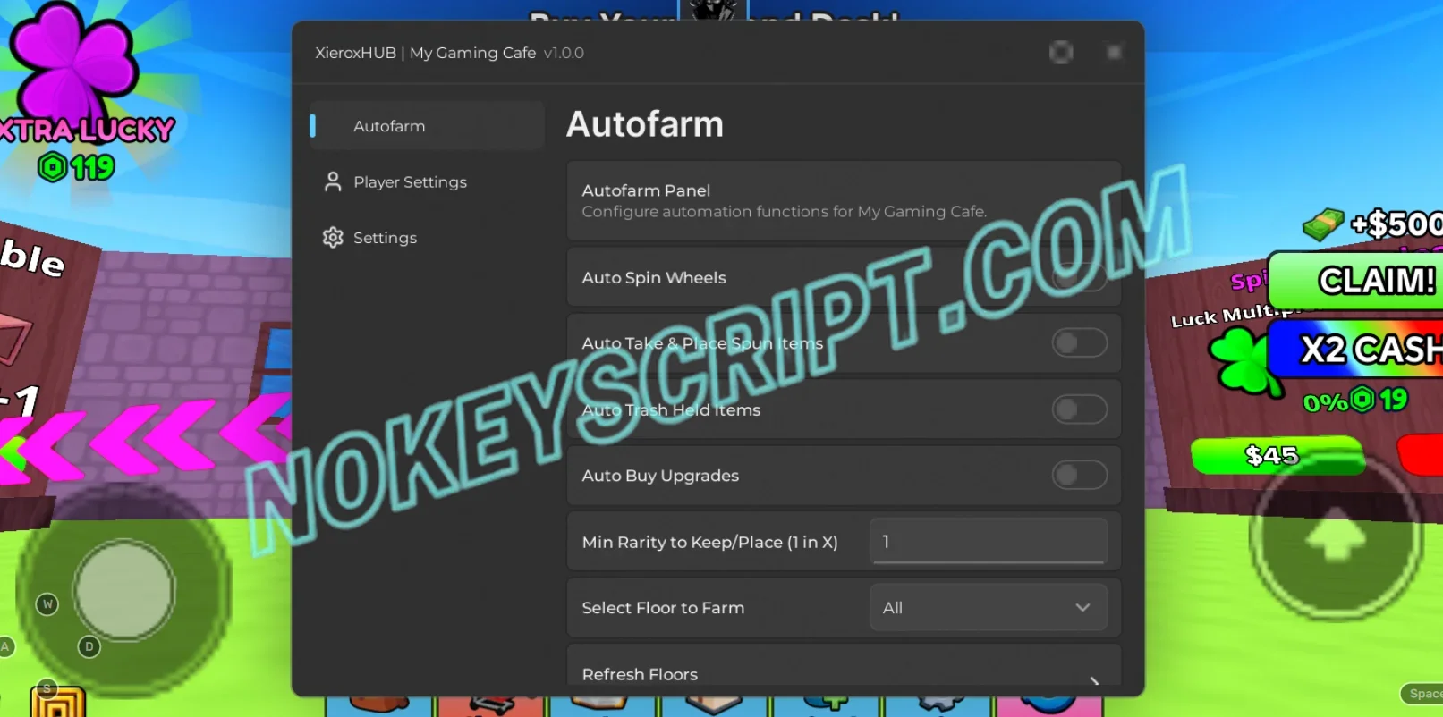 My Gaming Cafe Script Xierox Hub [NO Key] – Auto Farm, Auto Spin