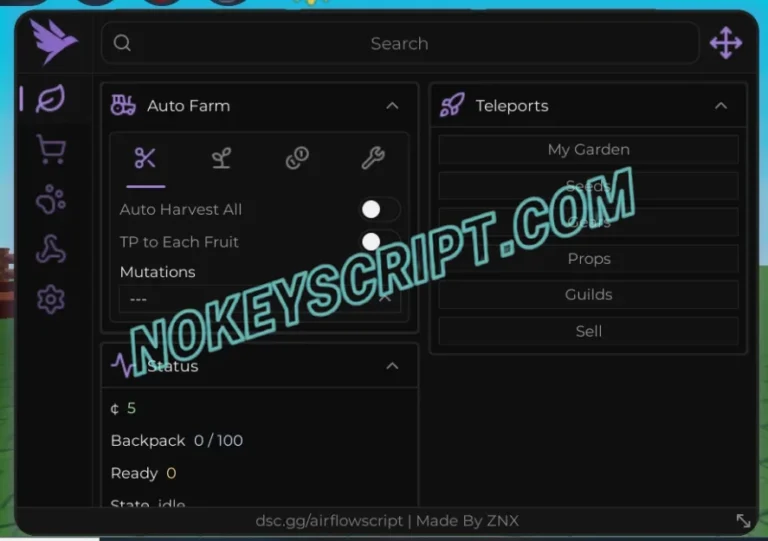 Grow a Garden 2 Script AirFlow [No Key] – Auto Farm